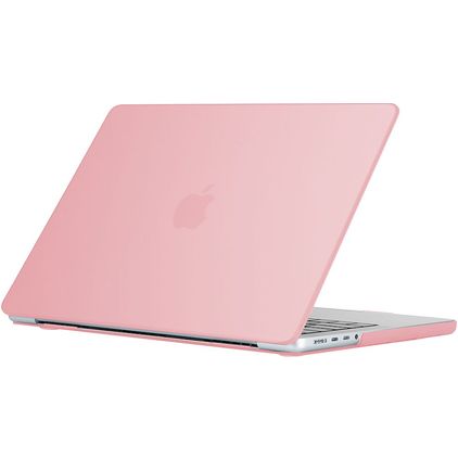 Mobigear Glossy MacBook Pro 16 Inch (2021-2026) Hoes Hardshell Laptopcover MacBook Case - Roze - Model A2485 / A2780 / A2991 / A3186 / A3428 / A3429