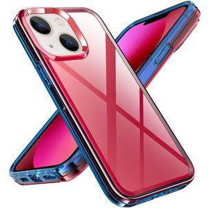 Mobigear Crystal iPhone 14 Plus Hoesje Hardcase Backcover - Transparant / Rood