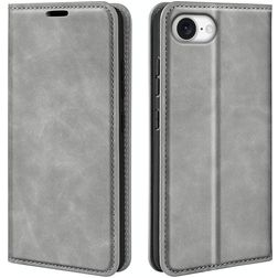 Mobigear Retro Slim iPhone 17e Hoesje Bookcase Portemonnee - Grijs