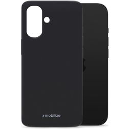 Mobilize Rubber Gelly iPhone 16 Hoesje Flexibel TPU Backcover - Zwart