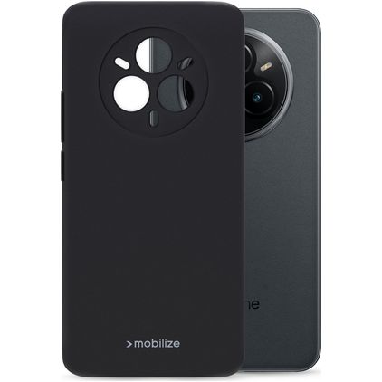 Mobilize Rubber Gelly Realme 14 Pro Plus Hoesje Flexibel TPU Backcover - Zwart