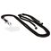 Mobiparts Nylon Phonecord Universeel Telefoonkoord Verstelbaar - Zwart