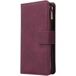 Mobigear Zipper Samsung Galaxy A41 Hoesje Bookcase Portemonnee - Rood