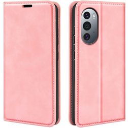 Mobigear Retro Slim Motorola Edge X30 Hoesje Bookcase Portemonnee - Roze