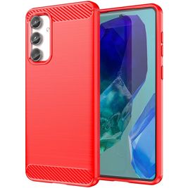 Mobigear Brushed Slim Samsung Galaxy M55 Hoesje Flexibel TPU Backcover - Rood