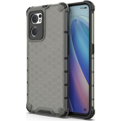 Mobigear Honeycomb OPPO Find X5 Lite Hoesje Hardcase Backcover Shockproof - Zwart