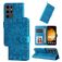 Mobigear Sunflower Samsung Galaxy S24 Ultra Hoesje Bookcase Portemonnee - Blauw