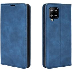 Mobigear Retro Slim Samsung Galaxy A42 Hoesje Bookcase Portemonnee - Blauw