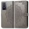 Mobigear Mandala Vivo Y76 Hoesje Bookcase Portemonnee - Grijs