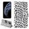 Mobigear Leopard iPhone 12 Hoesje Bookcase Portemonnee - Wit