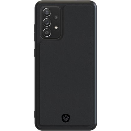 Valenta Snap Samsung Galaxy A72 Hoesje Echt Leer Backcover - Zwart
