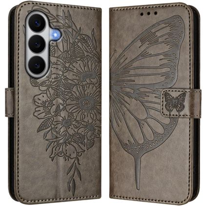 Mobigear Butterfly Samsung Galaxy A27 Hoesje Bookcase Portemonnee - Grijs