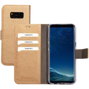 Mobiparts Saffiano Wallet Samsung Galaxy S8 Hoesje Bookcase Portemonnee - Copper