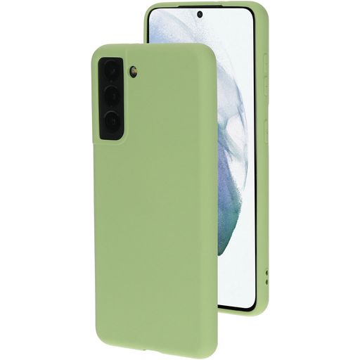 Mobiparts Samsung Galaxy S21 Siliconen Hoesje Backcover - Pistache Green