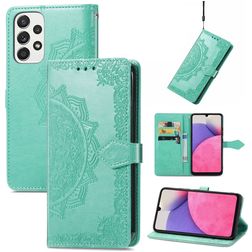 Mobigear Mandala Samsung Galaxy A33 Hoesje Bookcase Portemonnee - Turquoise