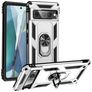 Mobigear Armor Ring Google Pixel 7 Pro Hoesje Hardcase Backcover Shockproof met Ringhouder - Zilver