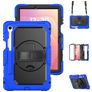 Mobigear SureGrip XGuard Samsung Galaxy Tab S11 Hoes Hard Kunststof,Siliconen Backcover + Stylus Houder + Schouderband + Standaard - Donkerblauw