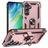 Mobigear Armor ring Samsung Galaxy S24 FE Hoesje Hardcase Backcover Shockproof met Ringhouder - Roségoud
