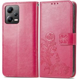 Mobigear Clover POCO X5 Hoesje Bookcase Portemonnee - Magenta