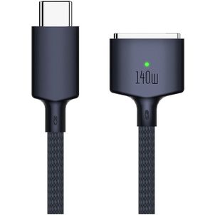 Mobigear Nylon Braided USB-C naar Apple MagSafe 3 Kabel 2 Meter - Blauw
