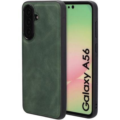 Mobiparts Classic Samsung Galaxy A56 MagSafe Hoesje TPU,Kunstleer Backcover - Emerald Green