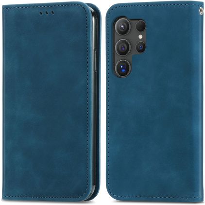 Mobigear Retro Slim Samsung Galaxy S25 Ultra Hoesje Bookcase Portemonnee - Blauw