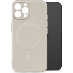 My Style Protective Flex iPhone 16 Pro Max MagSafe Hoesje Flexibel TPU Backcover - Antique White