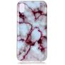 Mobigear Marble iPhone XS Max Hoesje Flexibel TPU Backcover - Paars