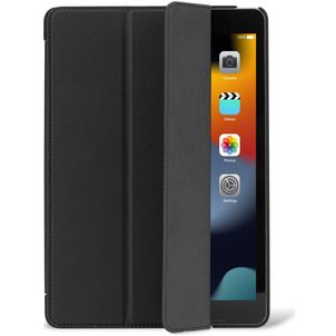 Decoded Textured Slim iPad 10 (2022) Hoes Flexibel Siliconen Bookcase - Zwart