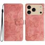 Mobigear Butterfly iPhone 17 Pro Max Hoesje Bookcase Portemonnee - Roze