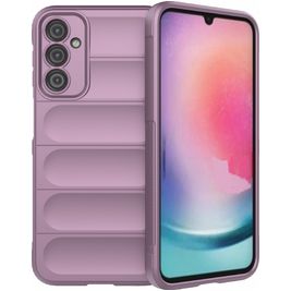 Mobigear Bumpy Samsung Galaxy A24 Hoesje Flexibel TPU Backcover - Paars