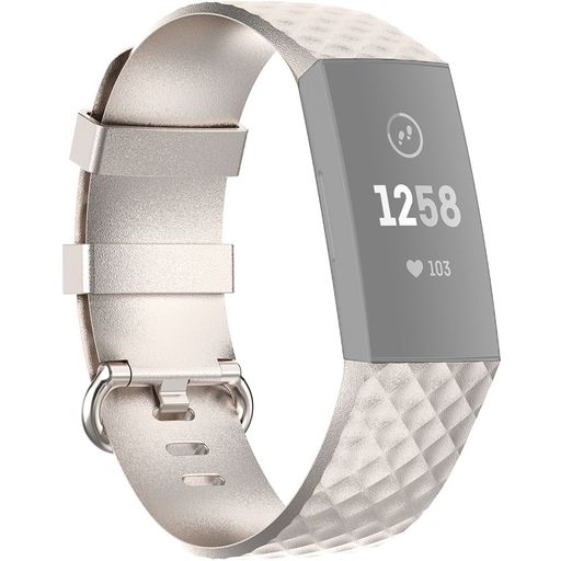 Mobigear Cross Siliconen Fitbit Charge 4 Bandje Gespsluiting - Sterrenlicht