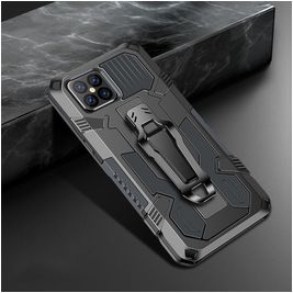 Mobigear Armor Stand iPhone 12 Pro Hoesje Hardcase Backcover Shockproof met Standaard - Grijs