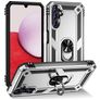 Mobigear Armor Ring Samsung Galaxy A14 Hoesje Hardcase Backcover Shockproof met Ringhouder - Zilver