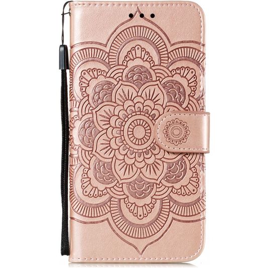 Mobigear Mandala Patten Wallet Rose Gold Case Motorola Moto E6s