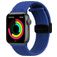 Mobigear Braided Mag Nylon Apple Watch Bandje Magneetsluiting - 49/46/45/44 mm - Blauw