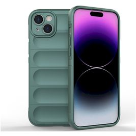 Mobigear Bumpy iPhone 15 Plus Hoesje Flexibel TPU Backcover - Groen