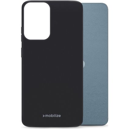 Mobilize Rubber Gelly Motorola Moto E15 Hoesje Flexibel TPU Backcover - Zwart