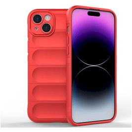 Mobigear Bumpy iPhone 15 Plus Hoesje Flexibel TPU Backcover - Rood