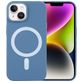 Mobigear Rubber Touch iPhone 15 Siliconen MagSafe Hoesje Backcover - Blauw