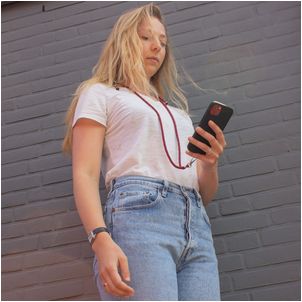Mobigear Nylon Lanyard Universeel Telefoonkoord Verstelbaar - Groen