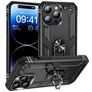 Mobigear Armor Ring iPhone 16 Pro Max Hoesje Hardcase Backcover Shockproof met Ringhouder - Zwart