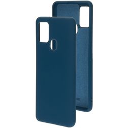 Mobiparts Samsung Galaxy A21s Siliconen Hoesje Backcover - Blueberry Blue