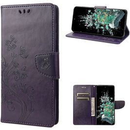 Mobigear Butterfly OnePlus 10T Hoesje Bookcase Portemonnee - Paars