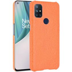 Mobigear Croco OnePlus Nord N10 5G Hoesje Hardcase Backcover - Oranje