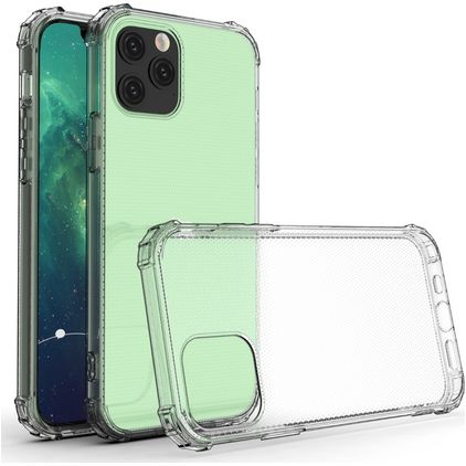 Mobigear Cushion Doorzichtig iPhone 12 Hoesje Flexibel TPU Backcover Shockproof - Transparant