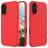 Mobigear Rubber Touch iPhone 16 Siliconen Hoesje Backcover - Rood
