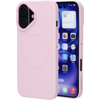 Mobiparts Slim Line iPhone 16 MagSafe Hoesje Hardcase Backcover - Blush Pink