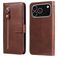 Mobigear Zipper iPhone 17 Pro Hoesje Bookcase Portemonnee - Bruin