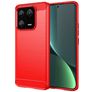 Mobigear Brushed Slim Xiaomi 13 Pro Hoesje Flexibel TPU Backcover - Rood
